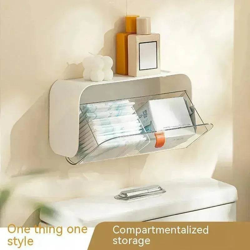 Boîte de rangement murale à grille, fournitures de toilette domestiques, petits appareils ménagers