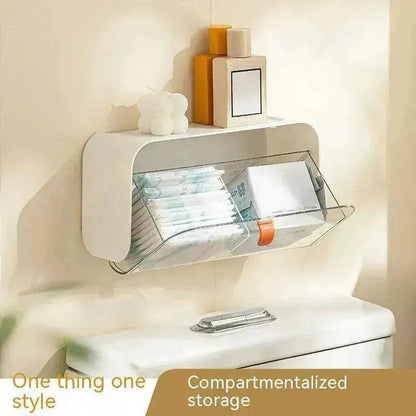 Boîte de rangement murale à grille, fournitures de toilette domestiques, petits appareils ménagers