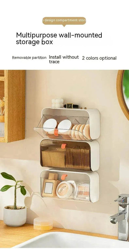 Boîte de rangement murale à grille, fournitures de toilette domestiques, petits appareils ménagers