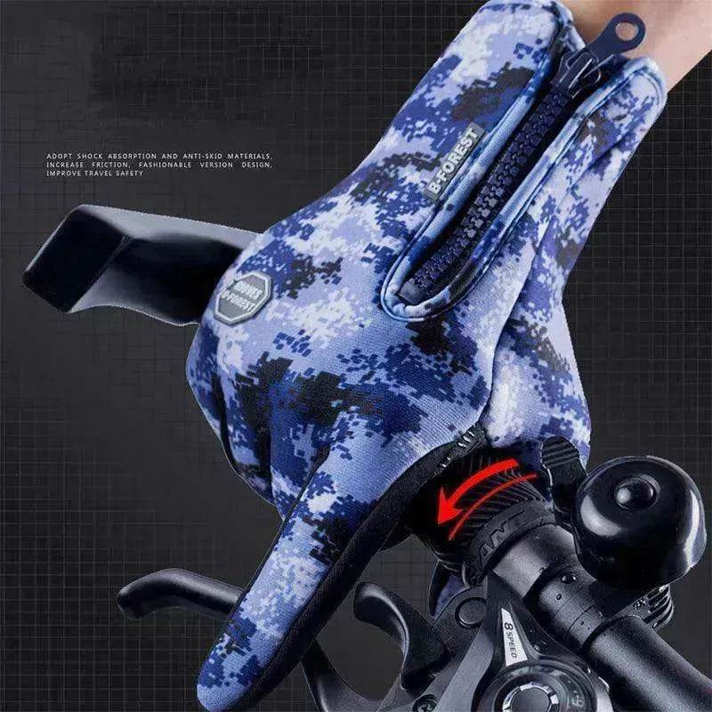 Waterproof Touch Screen Polar Fleece Motorcycle Riding Gloves