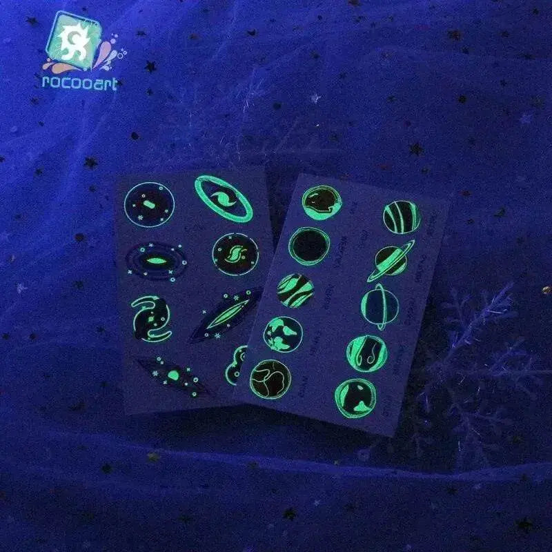 Waterproof kids aerospace luminous tattoo stickers