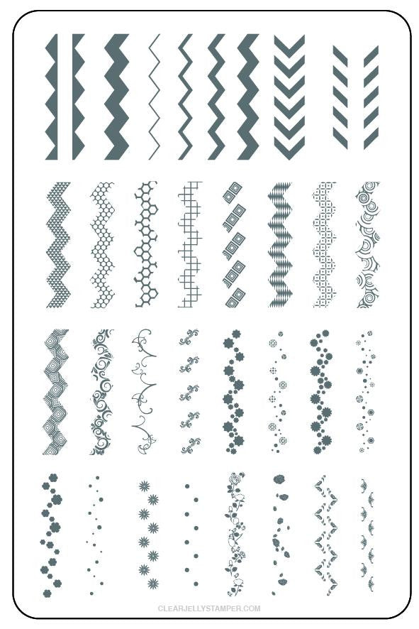Clear Jelly Stamper - Chantel's Chevrons
