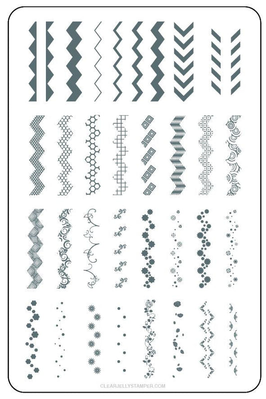 Clear Jelly Stamper - Chantel's Chevrons