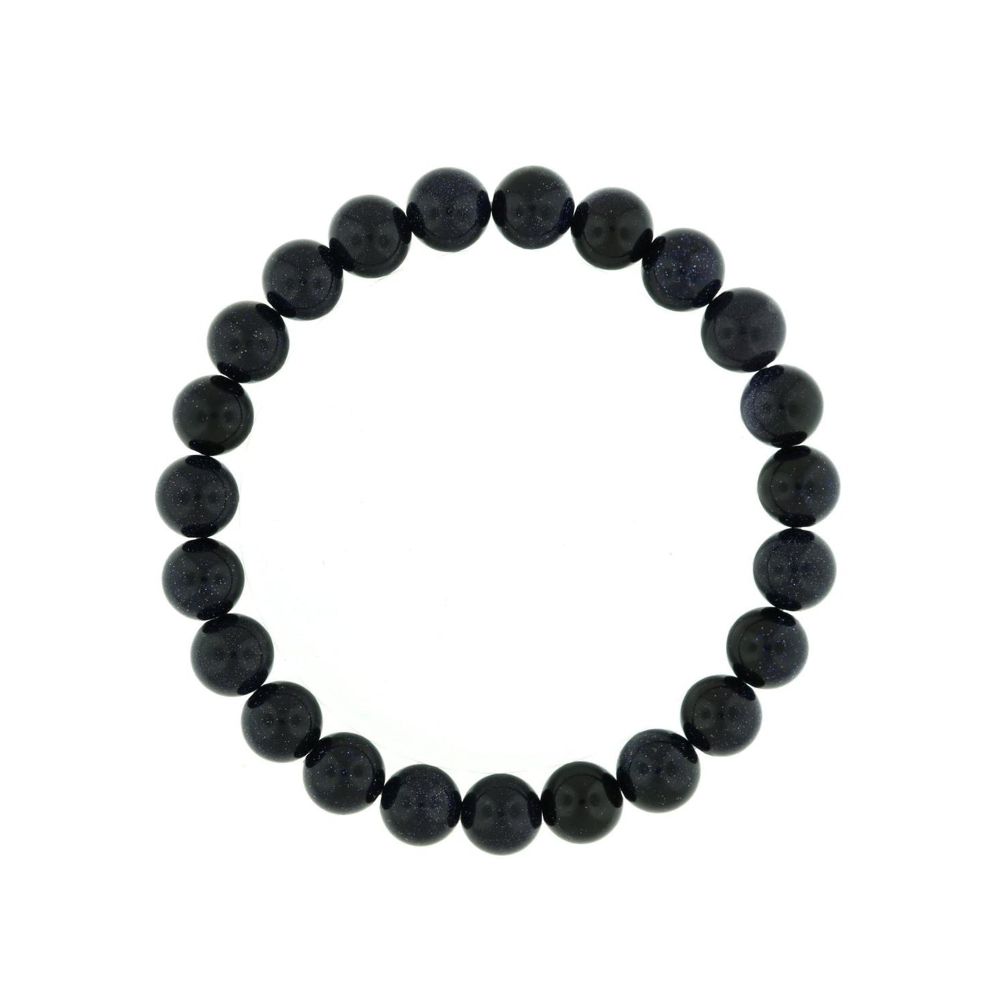 Goldstone Blue Round Bracelet (Synthetic)
