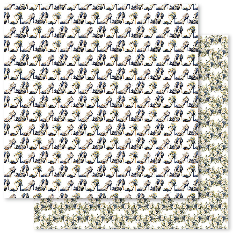 Collection de papiers 15x15 cm Les Essentiels de la Fleur de Mariage 31746
