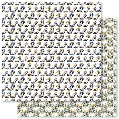 Collection de papiers 15x15 cm Les Essentiels de la Fleur de Mariage 31746