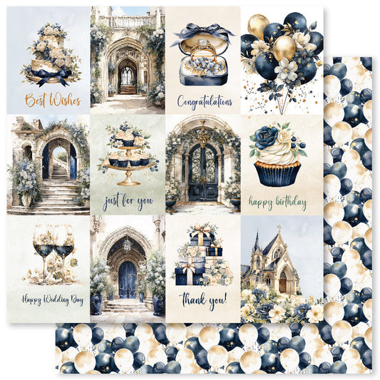 Wedding Blooms E 12x12 Paper (12pc Bulk Pack) 31716