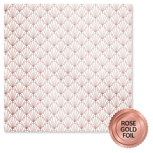 Papier Feuille d'aluminium Or Rose Joie de mariage 30 x 30 cm (Paquet de 6 en vrac) 34575