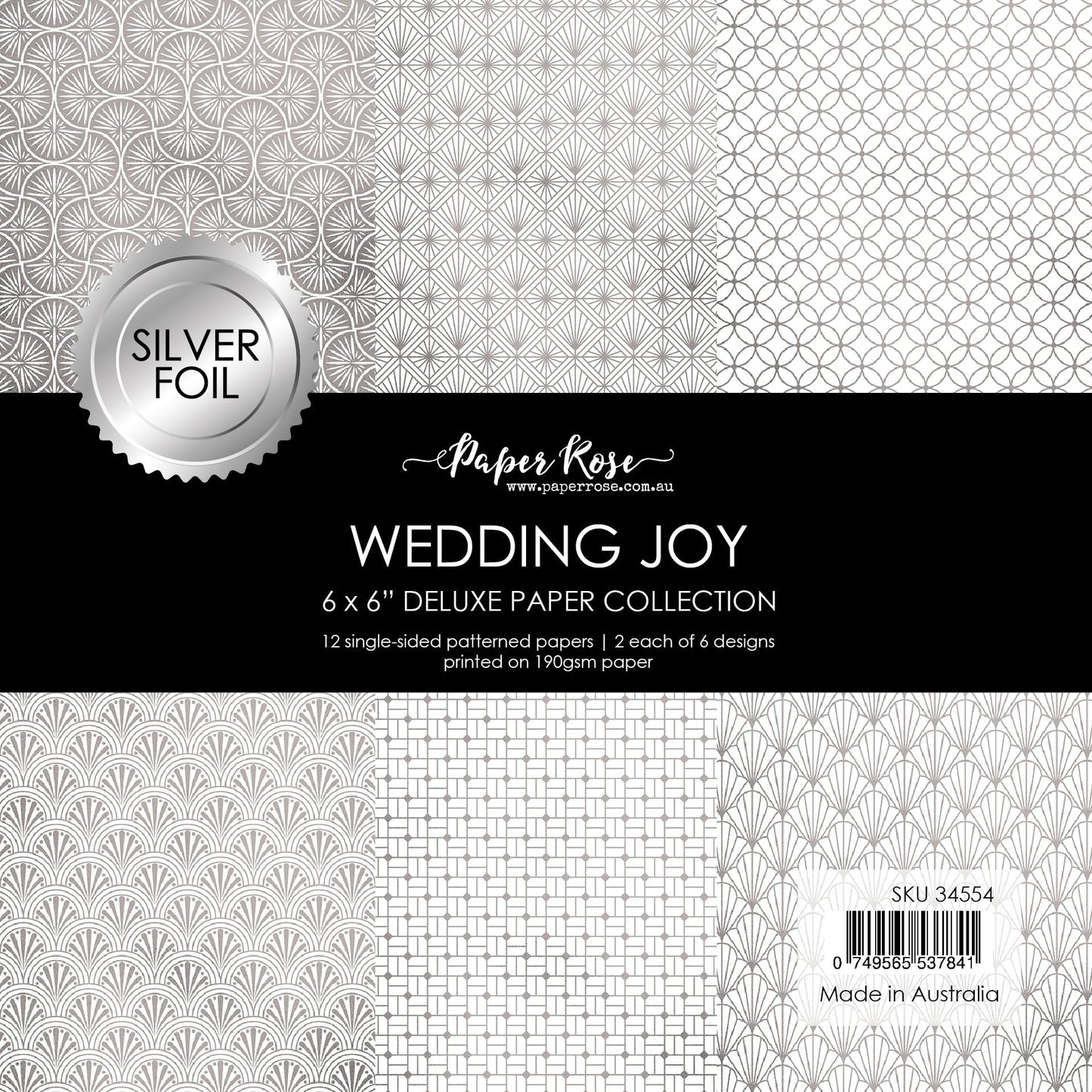 Wedding Joy Foil Silver 6x6 Paper Collection 34554