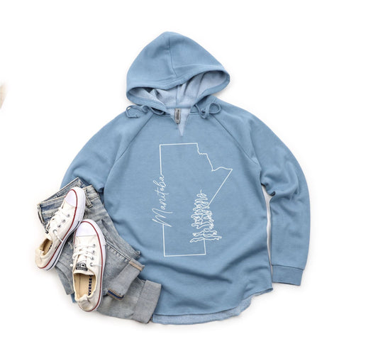 Manitoba Line Art Women's Bunnyhug