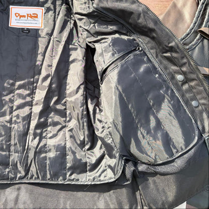 Men's Textile Motorcycle Jacket. Protective Armor, Reflective Strips & Multiple Pockets