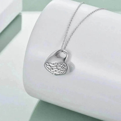 White Gold Plated Sterling 925 Silver Pet Paw Urn Necklace