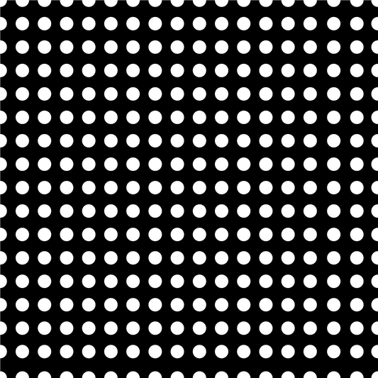 Craft HTV White Polka Dots Black Background Pattern
