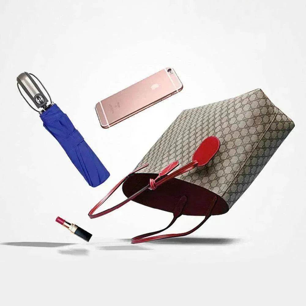 Windproof Auto Luxury Umbrella for Rain, Black Coating