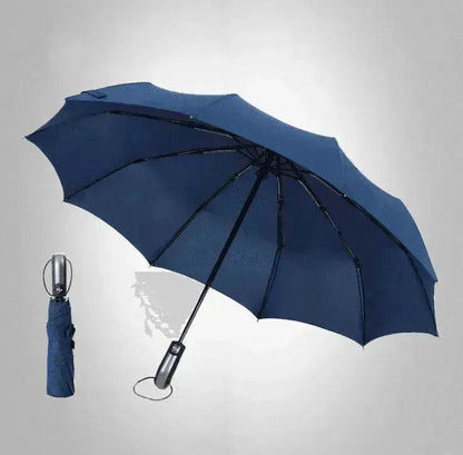 Windproof Auto Luxury Umbrella for Rain, Black Coating