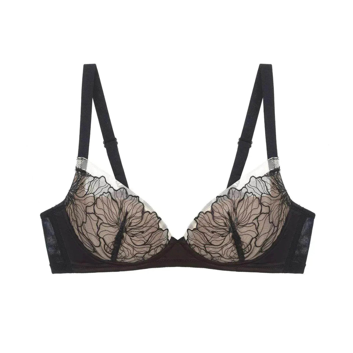 Ensemble de sous-vêtements en dentelle Push Up mince sans fil