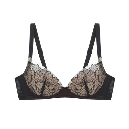 Ensemble de sous-vêtements en dentelle Push Up mince sans fil