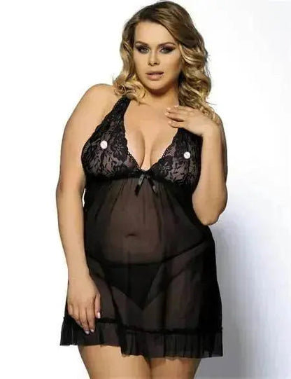 Women Charming Lingerie Big Code Sleepwear Sleep dress