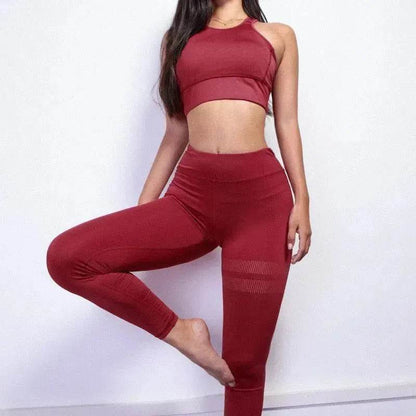 Ensemble de sport pour femmes, 2 pièces, pour la gym, le yoga, tenue de sport, ensemble de fitness, tenue de yoga pour l'entraînement