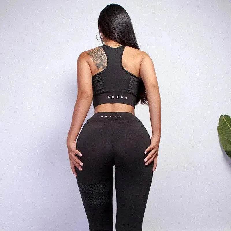 Ensemble de sport pour femmes, 2 pièces, pour la gym, le yoga, tenue de sport, ensemble de fitness, tenue de yoga pour l'entraînement