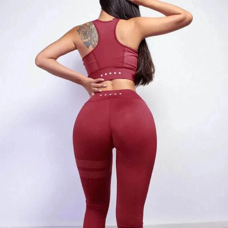 Ensemble de sport pour femmes, 2 pièces, pour la gym, le yoga, tenue de sport, ensemble de fitness, tenue de yoga pour l'entraînement