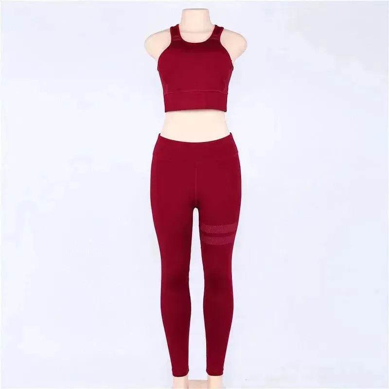 Ensemble de sport pour femmes, 2 pièces, pour la gym, le yoga, tenue de sport, ensemble de fitness, tenue de yoga pour l'entraînement