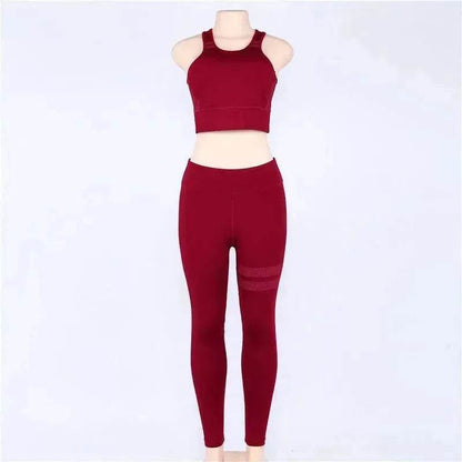 Ensemble de sport pour femmes, 2 pièces, pour la gym, le yoga, tenue de sport, ensemble de fitness, tenue de yoga pour l'entraînement