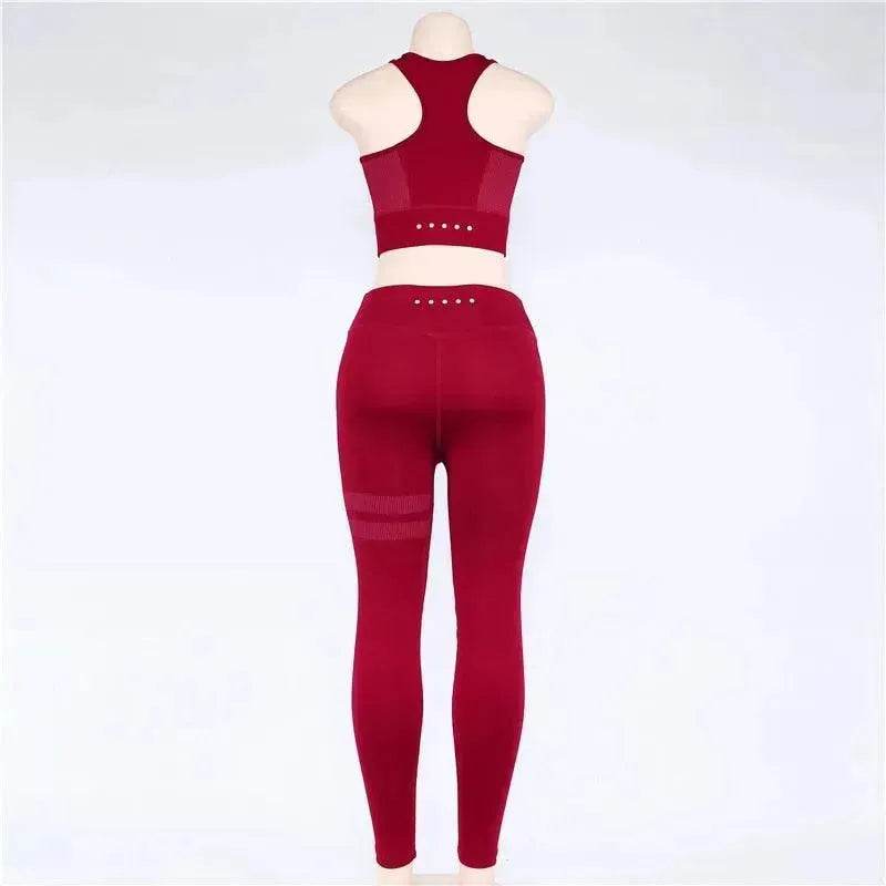 Ensemble de sport pour femmes, 2 pièces, pour la gym, le yoga, tenue de sport, ensemble de fitness, tenue de yoga pour l'entraînement