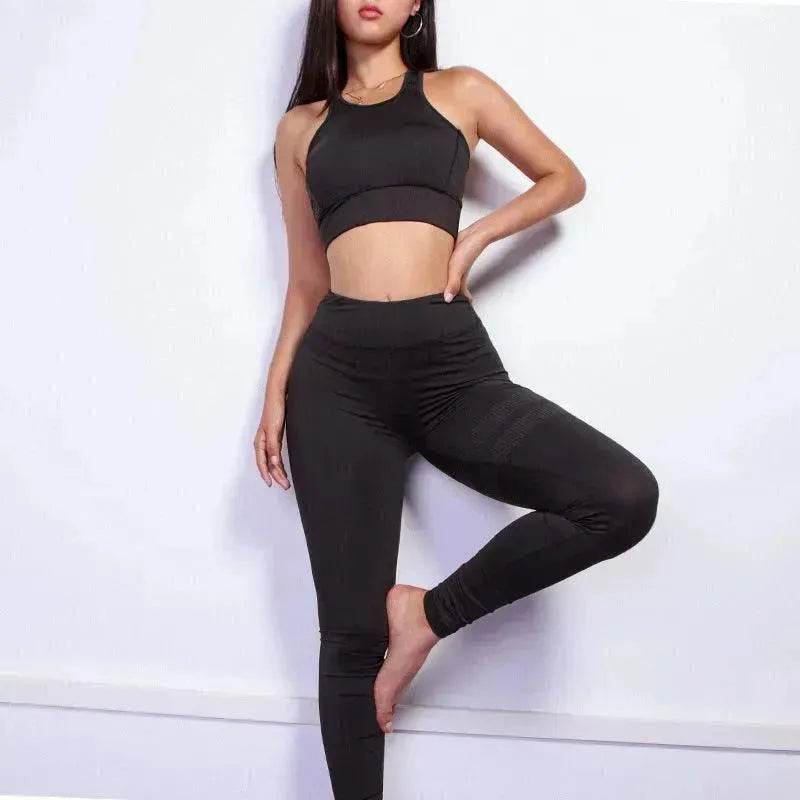 Ensemble de sport pour femmes, 2 pièces, pour la gym, le yoga, tenue de sport, ensemble de fitness, tenue de yoga pour l'entraînement
