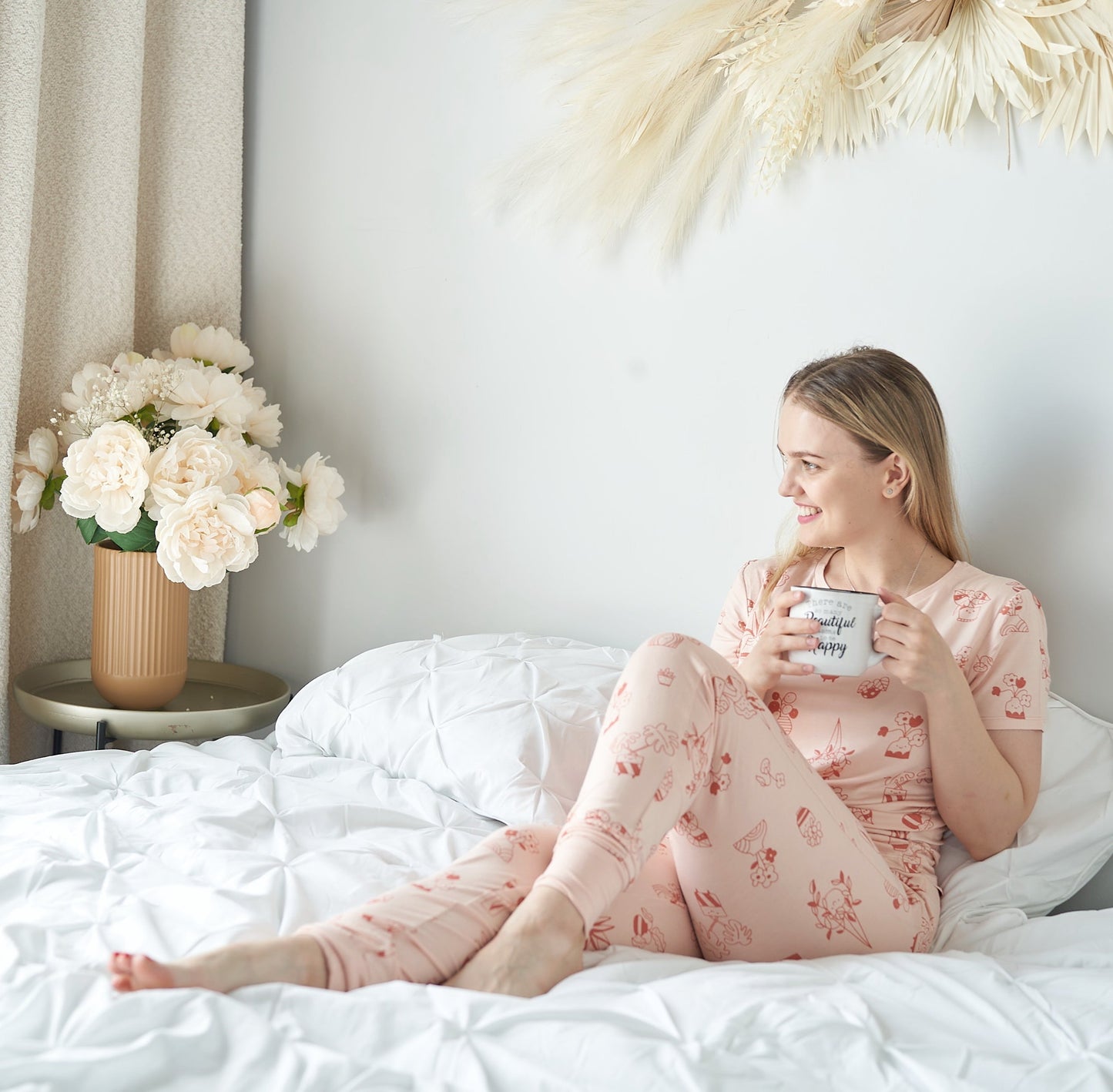Wommen's Bamboo Short Sleeve Pajama Set (Plantastic Print)