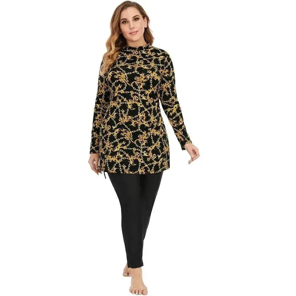 Women's Conservative Swimsuit, Floral Print, Women's Arab  Swimsuit