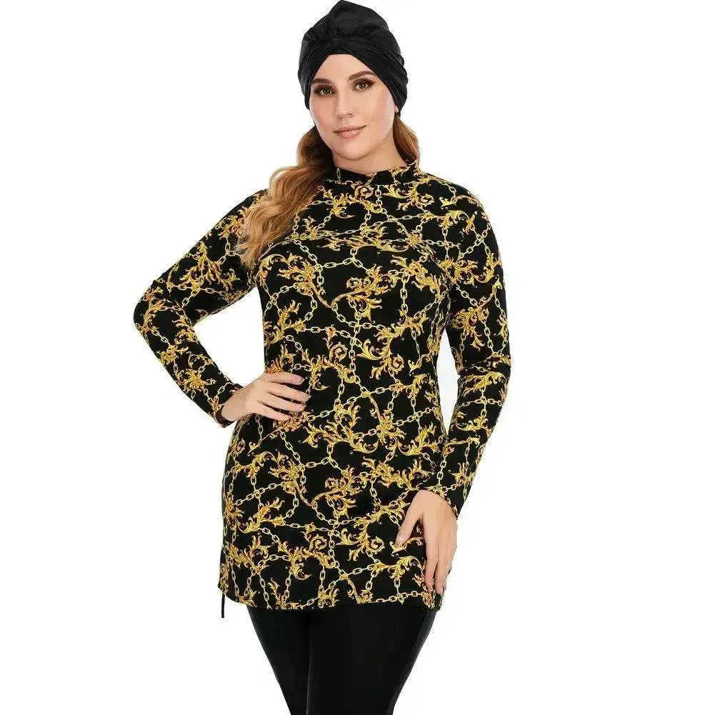Women's Conservative Swimsuit, Floral Print, Women's Arab  Swimsuit