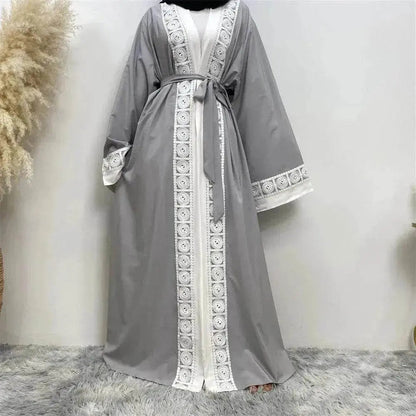 Robe Arabe Femme en Dentelle Patchwork