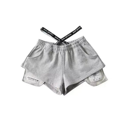 Women's High Waist Running Athletic Gym Hot Pants