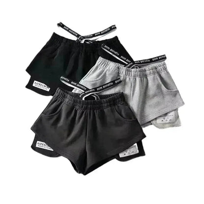 Women's High Waist Running Athletic Gym Hot Pants
