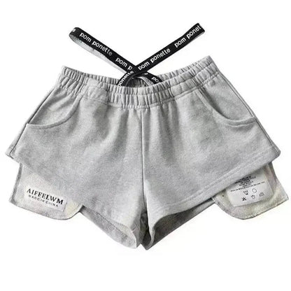 Women's High Waist Running Athletic Gym Hot Pants