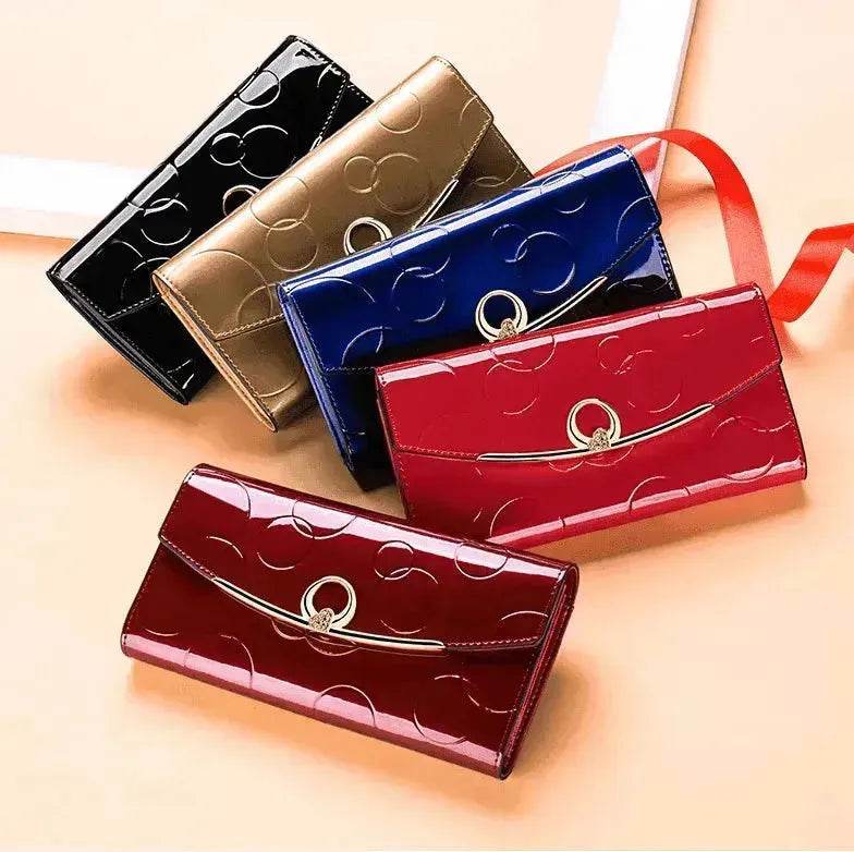 Women's Real Leather Anti theft  Large Capacity Wallet Clutch Bag