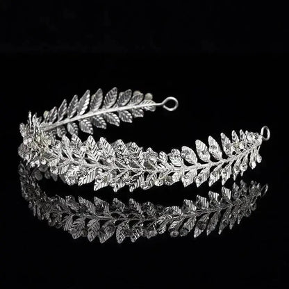 Women's Silver-plated Rhinestone Alloy Crown Tiara