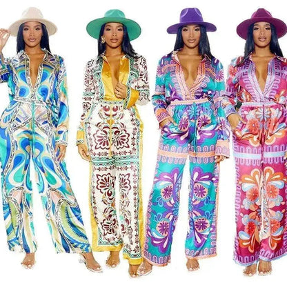 Women's Two-Piece suit Summer Set with Fashion Prints