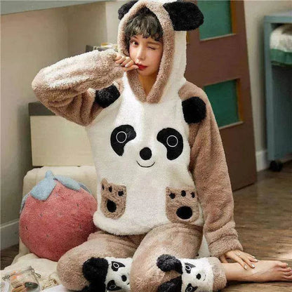 Women's flannel long sleeve pajamas