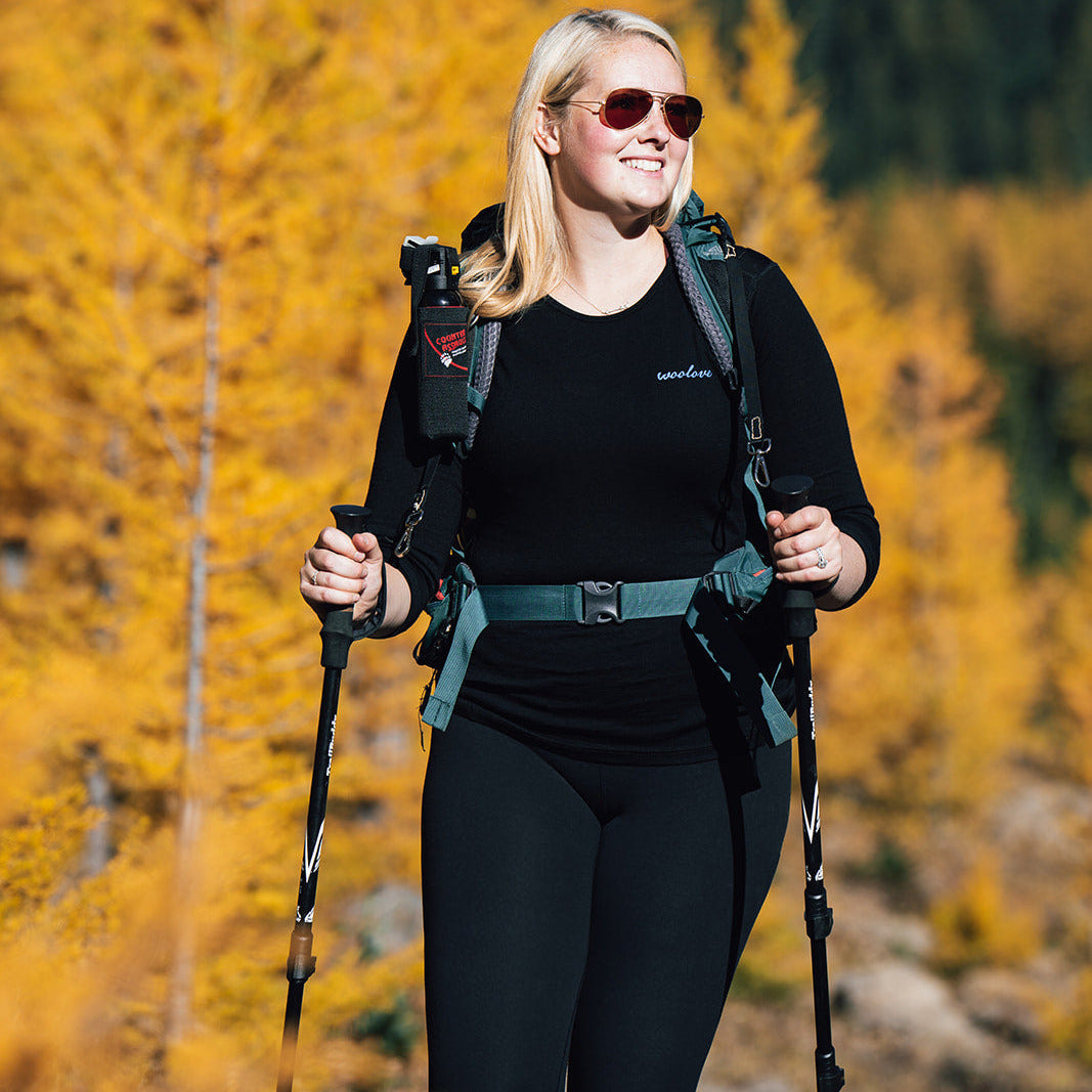 Women's 100% Merino Wool Long Underwear Base Layer Leggings 190 GSM - Midweight