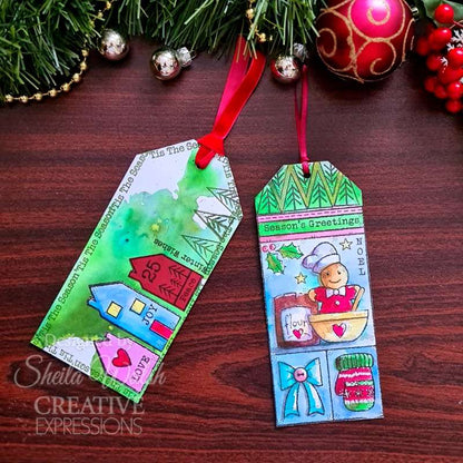 Woodware Clear Singles Nordic Houses 3 in x 4 in stamp Set