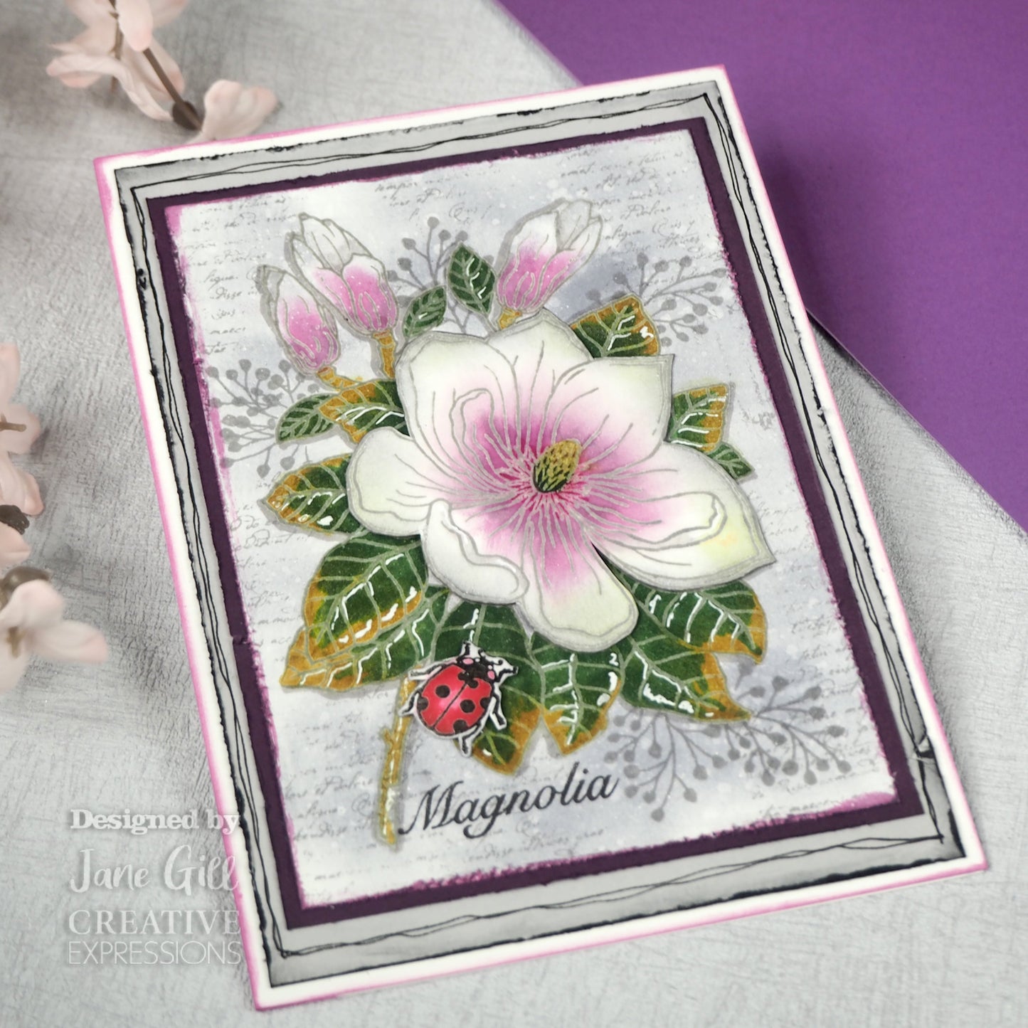 Woodware Clear Singles Magnolia 4 in x 6 in Stamp