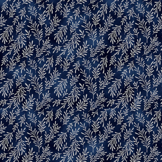 Hoffman - Midnight Perch - Midnight Silver Leaves - X7799H-128S