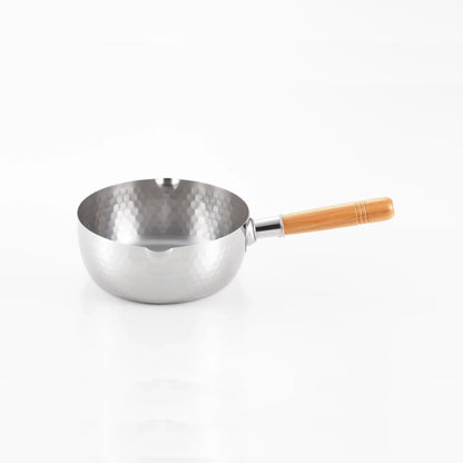 Yoshikawa Yukihira Saucepan 20 cm Stainless Steel  | 2.1 L with Wooden Handle