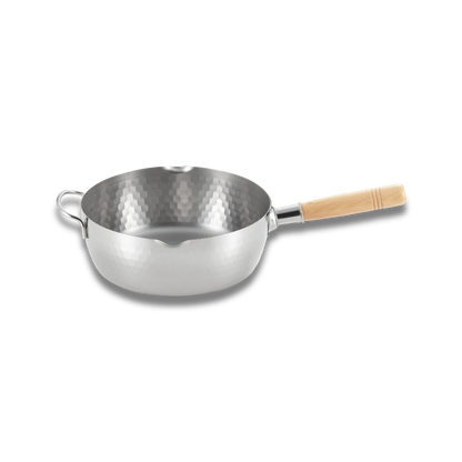 Yoshikawa Yukihira Pot 24 cm | 3,6 L en acier inoxydable avec poignée en bois