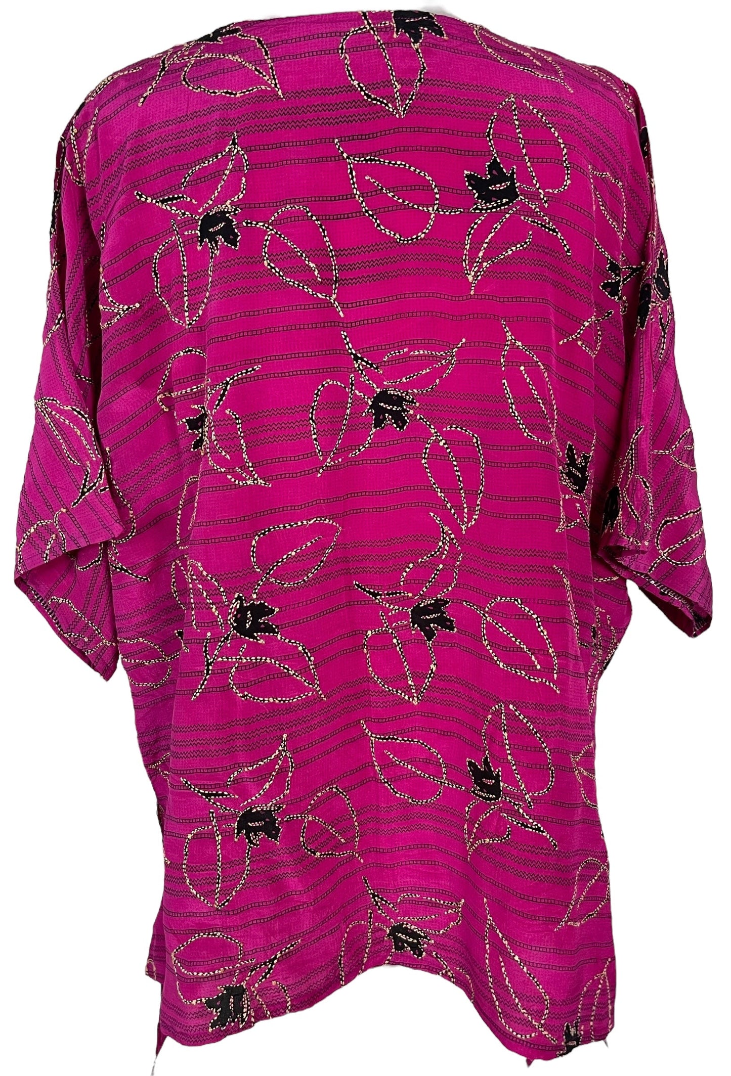 PRC6934 Avatar Pure Silk Long Tunic with Side Ties