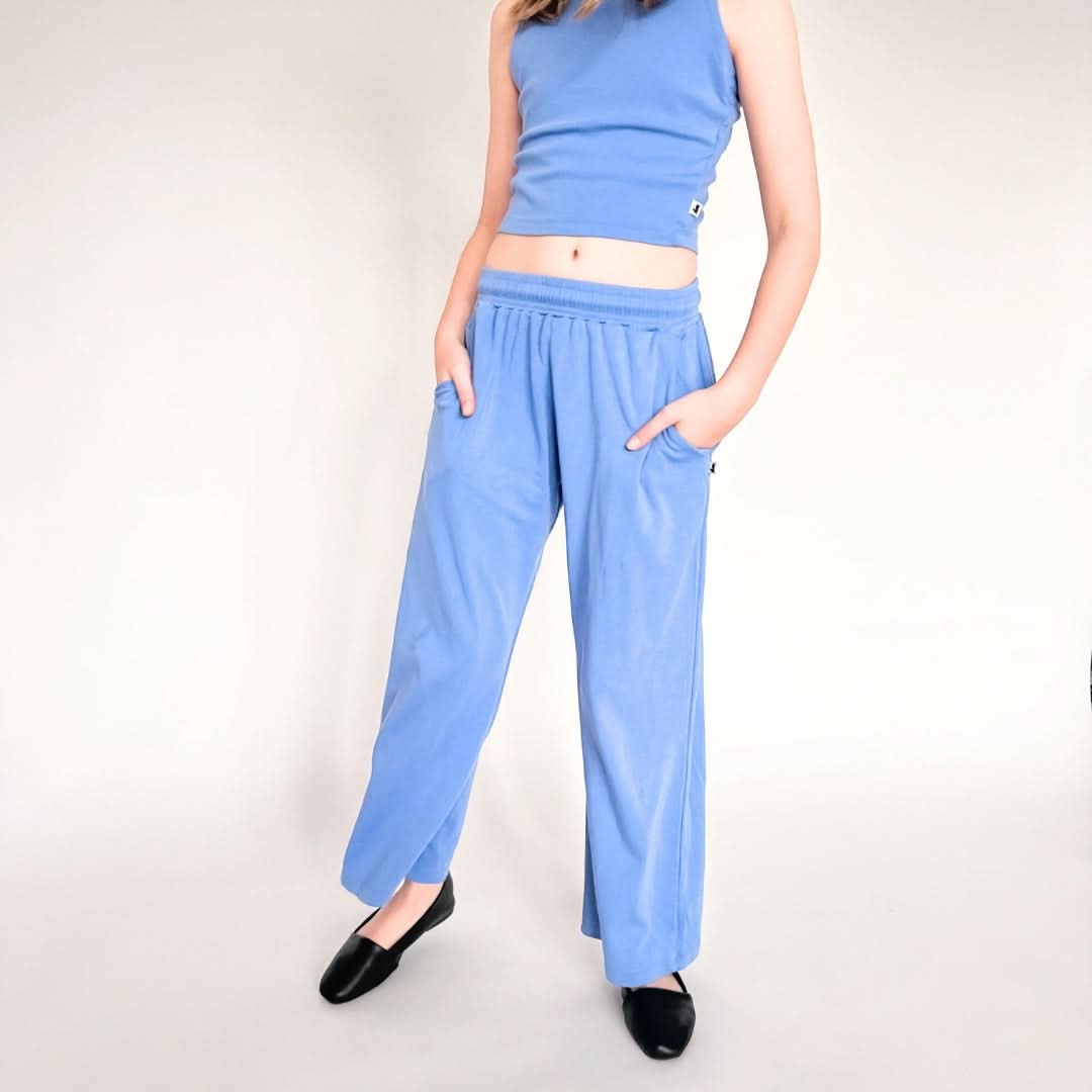 Youth Bamboo Wide Leg Pants | Parlour Stripe