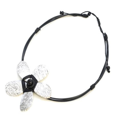 Large Wooden Flower Necklace