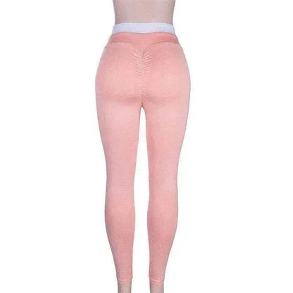 Yoga pants ladies sports leggings orange fitness pants